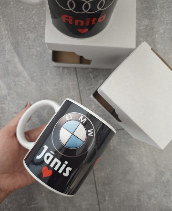 Krūze "Jānis BMW", ar sirsniņu 