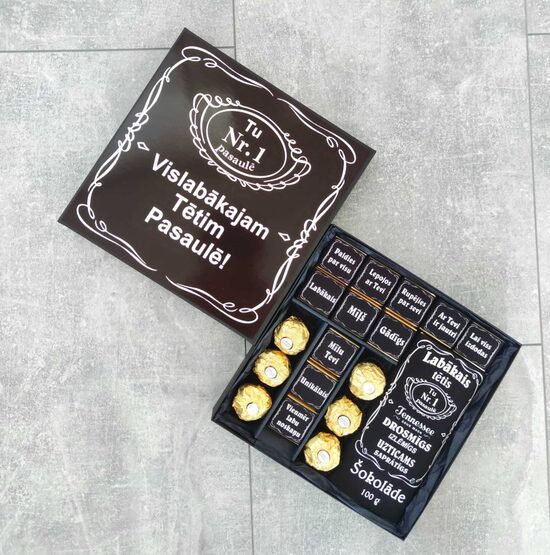 Dāvanu kaste "Vislabākajam Tētim pasaulē" vienskaitlī 