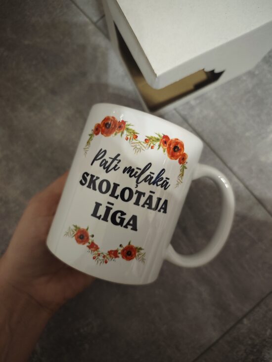 Krūze Skolotājai ar jebkuru vārdu 🎁